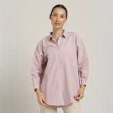 Oversized Shirt & Chinos - Pastel Pink & Beige